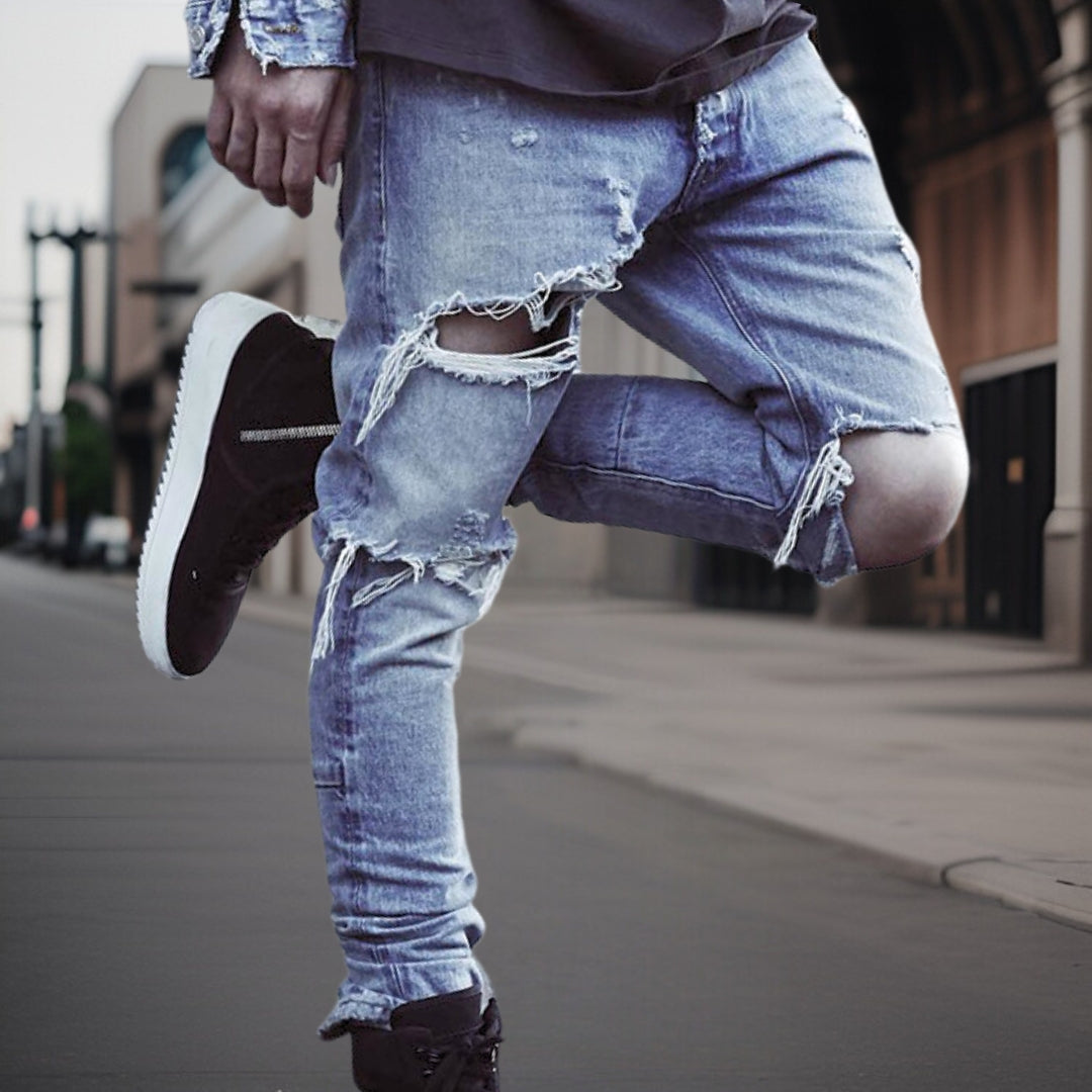 Sergio Blue slitte bukser av høy kvalitet