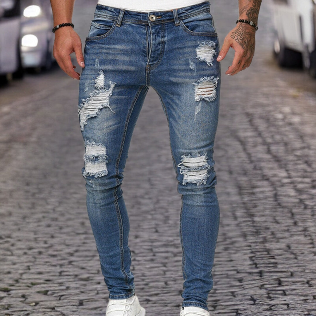 Hartmut | Stilige bukser i rippet denim