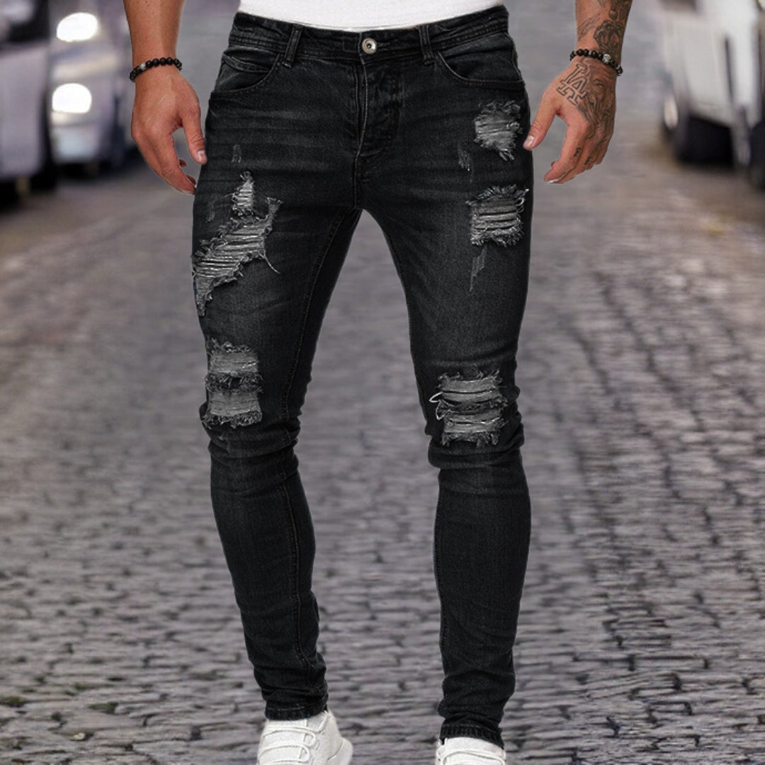 Hartmut | Stilige bukser i rippet denim