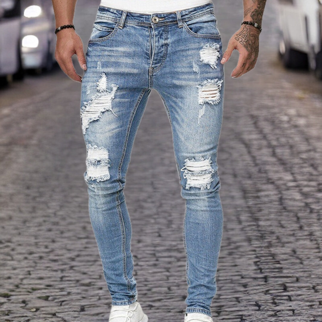 Hartmut | Stilige bukser i rippet denim
