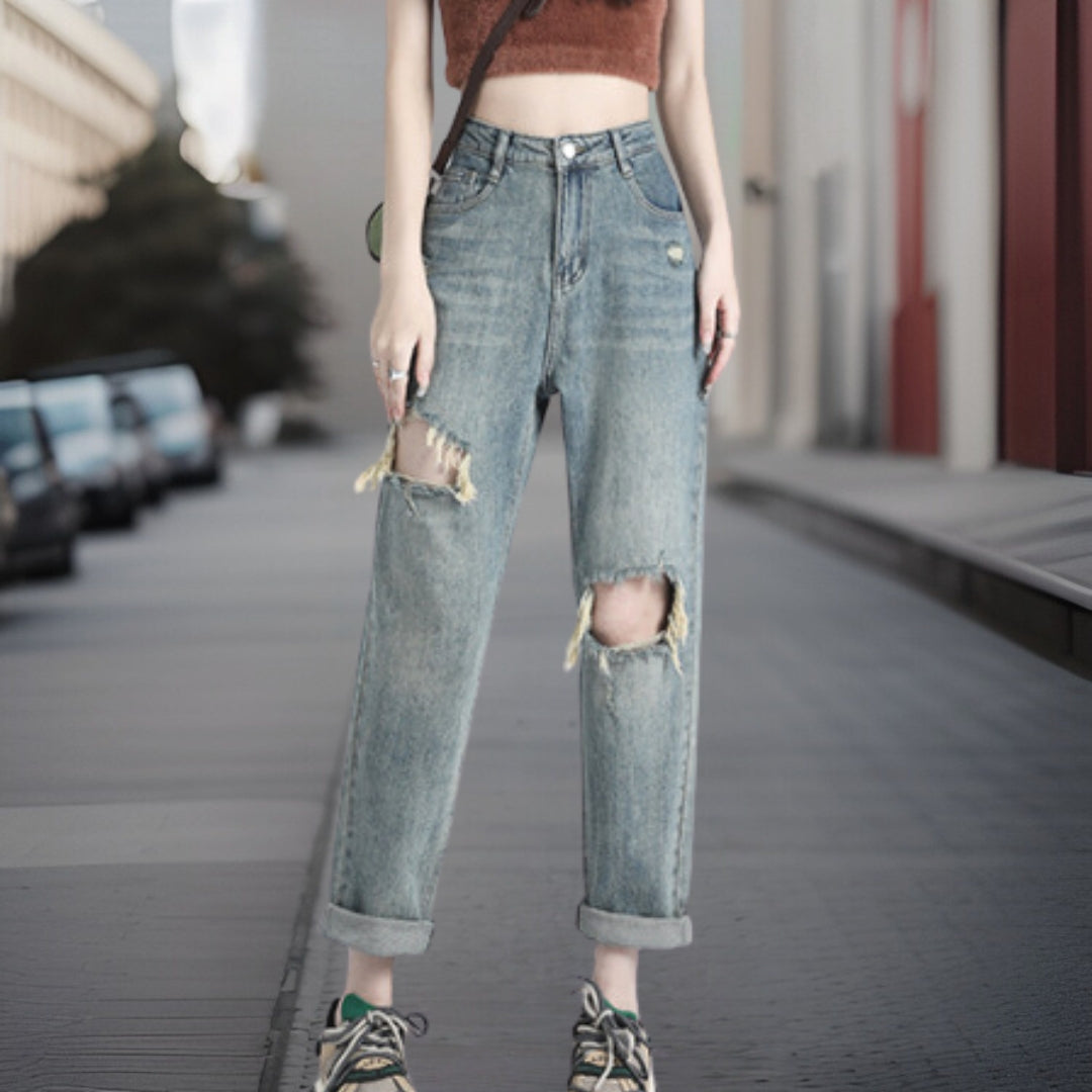 Myra denimbukse av høy kvalitet med rette rifter
