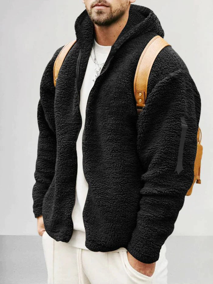 Hettejakke laget av varmende fleece - DAVID