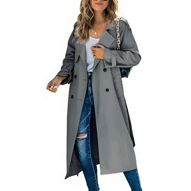 Elegant Windbreaker Trenchcoat for kvinner