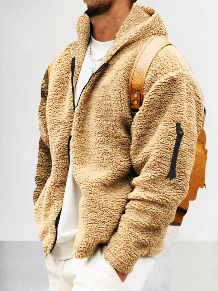 Hettejakke laget av varmende fleece - DAVID