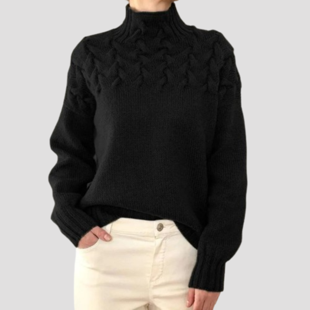 Elegant, varm turtleneck-genser til kvinner