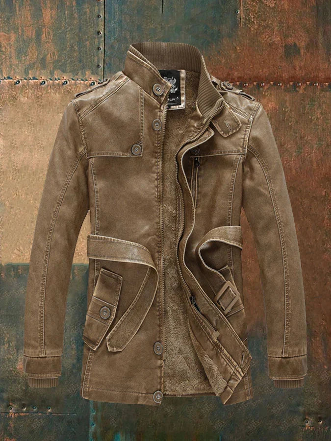 Harold - Casual vintage skinnjakke laget av tykk fleece