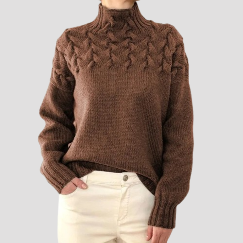 Elegant, varm turtleneck-genser til kvinner