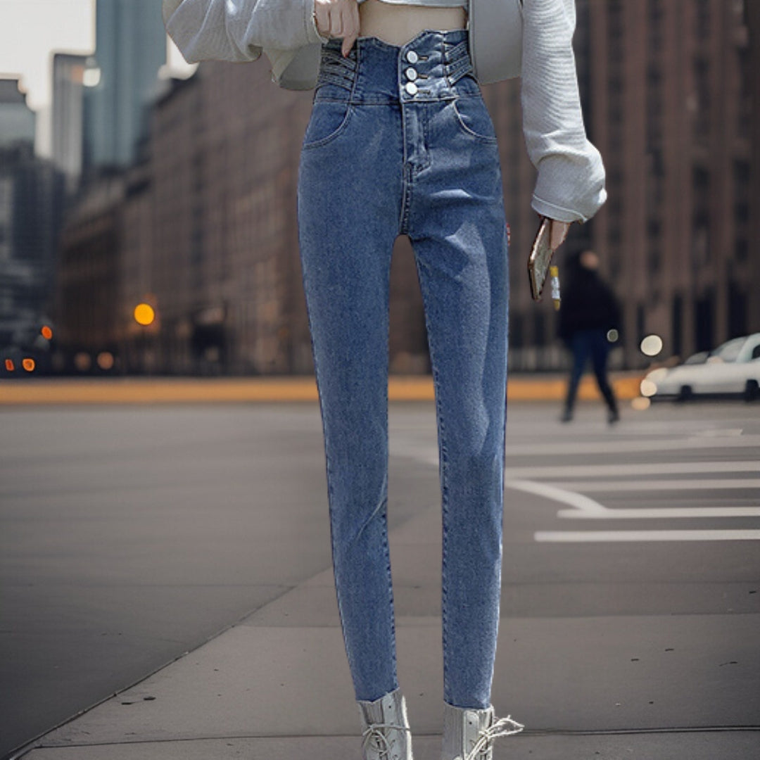 Ilona | Trendy jeans med høy midje
