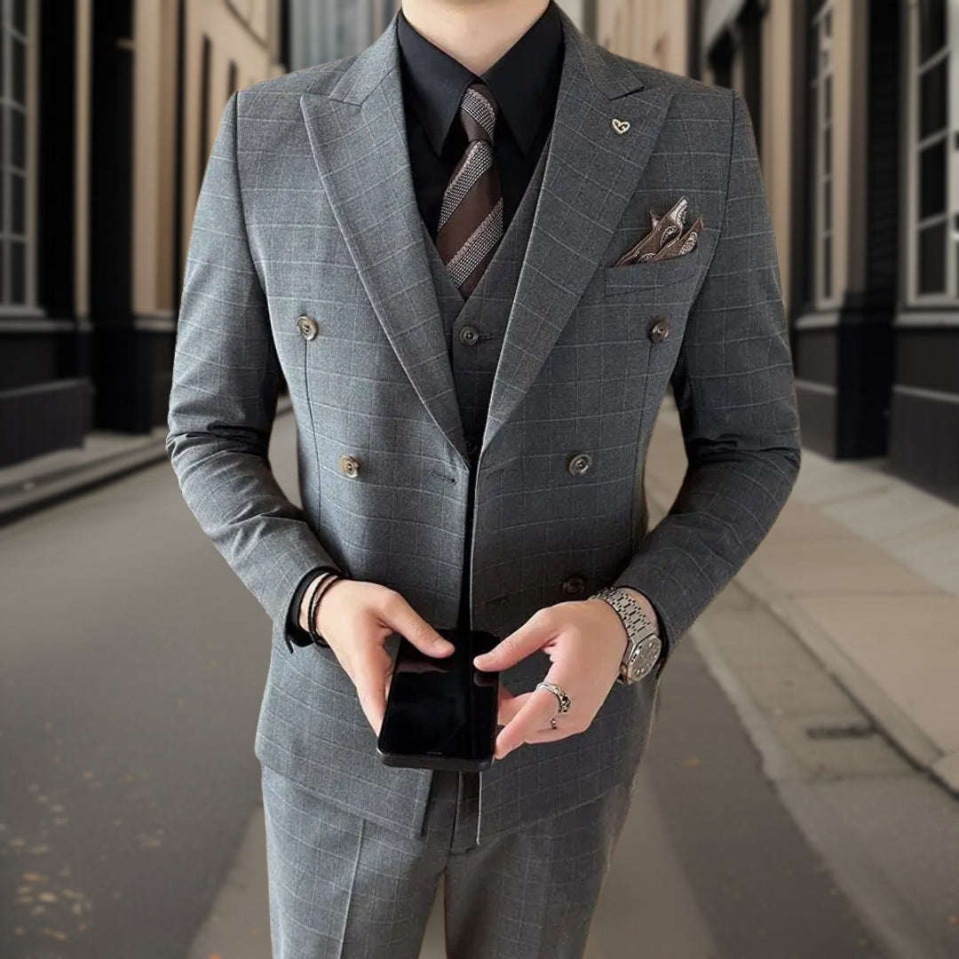Lorenz | Luksus rutete dress i 3 deler