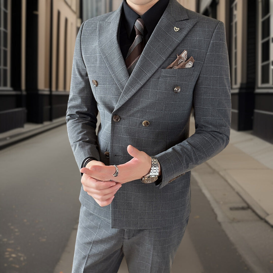 Lorenz | Luksus rutete dress i 3 deler