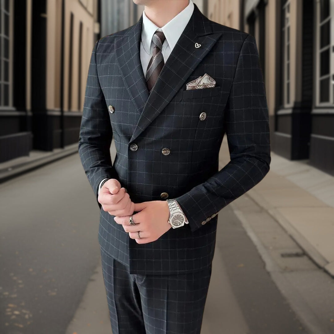 Lorenz | Luksus rutete dress i 3 deler