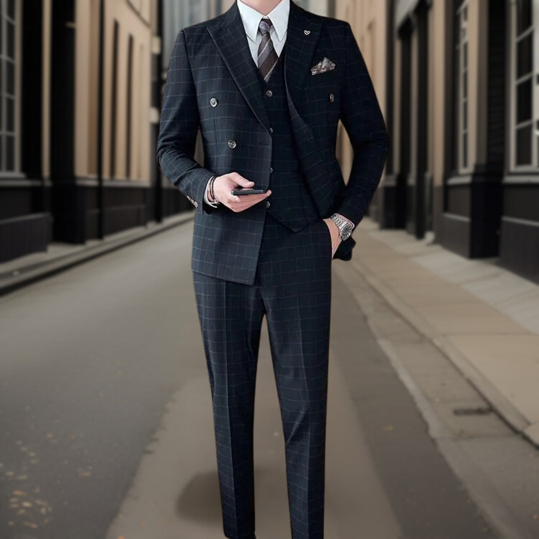 Lorenz | Luksus rutete dress i 3 deler
