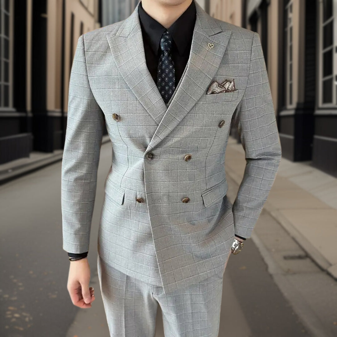 Lorenz | Luksus rutete dress i 3 deler