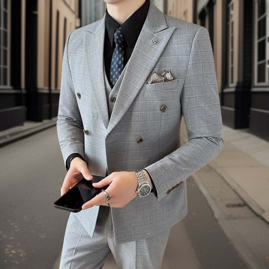 Lorenz | Luksus rutete dress i 3 deler