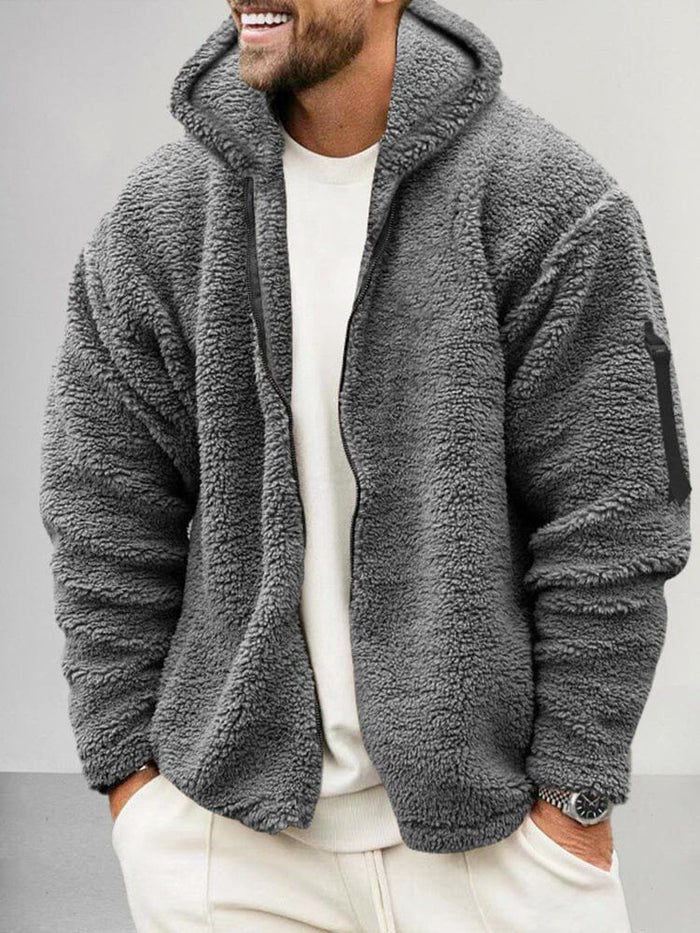 Hettejakke laget av varmende fleece - DAVID