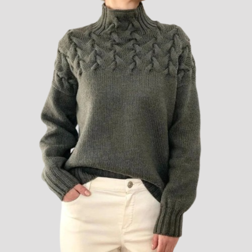 Elegant, varm turtleneck-genser til kvinner