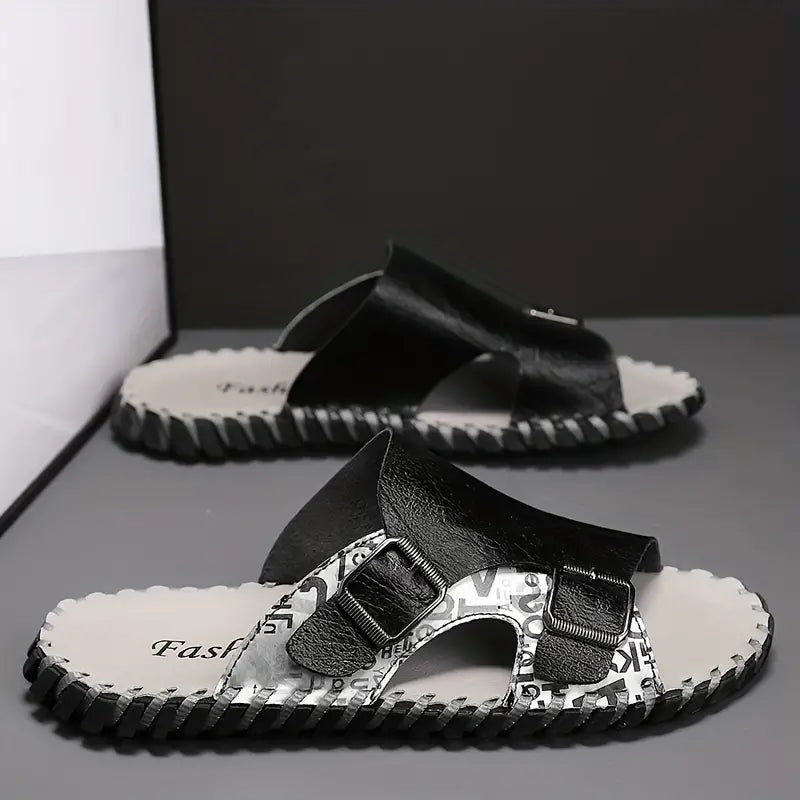 Enzo - Stilige sandaler med sømmer for menn