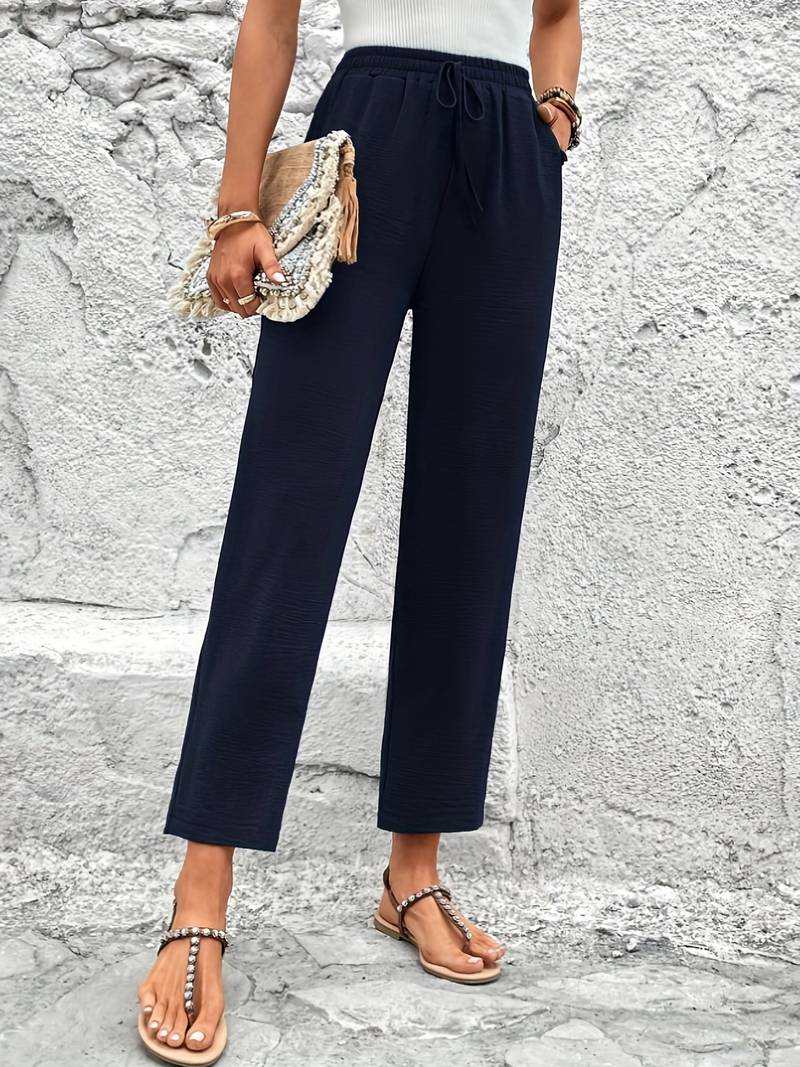 Fargede bukser med løpesnor