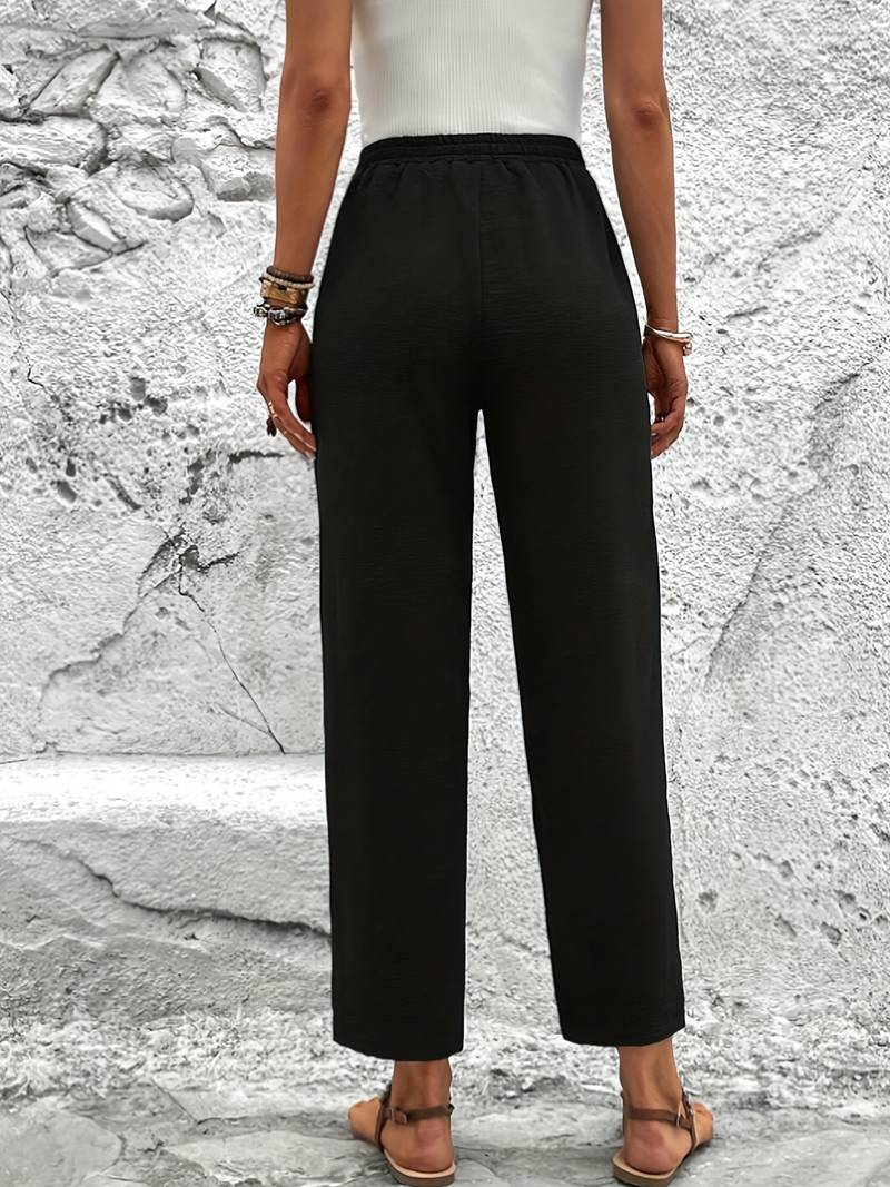 Fargede bukser med løpesnor