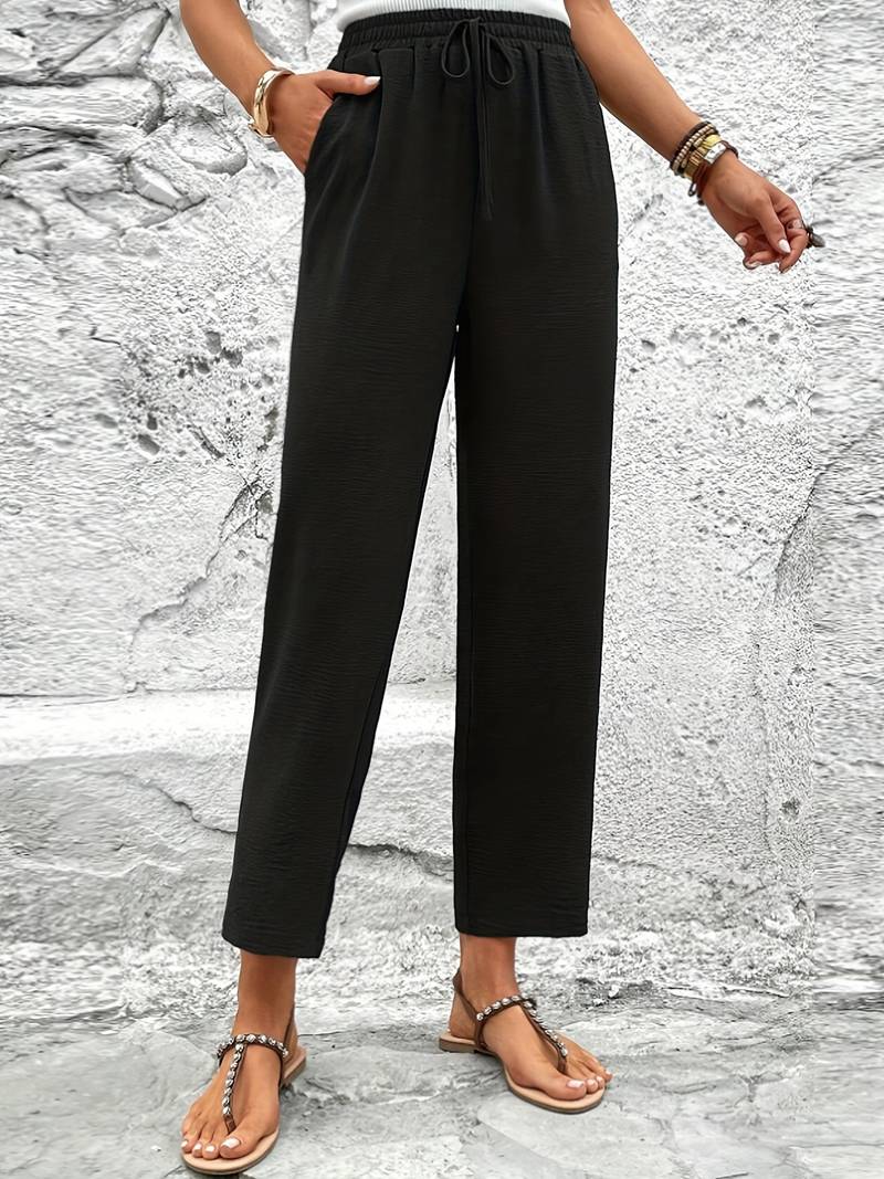 Fargede bukser med løpesnor