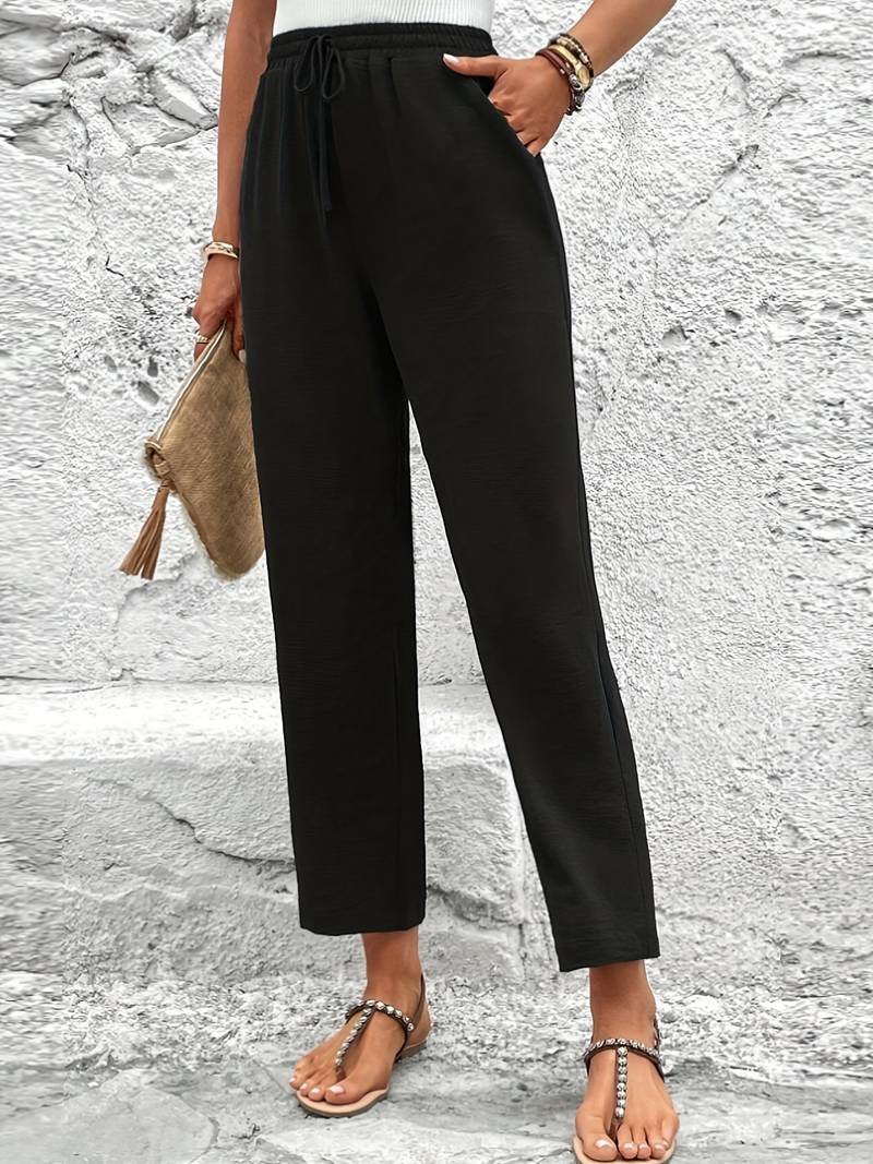 Fargede bukser med løpesnor