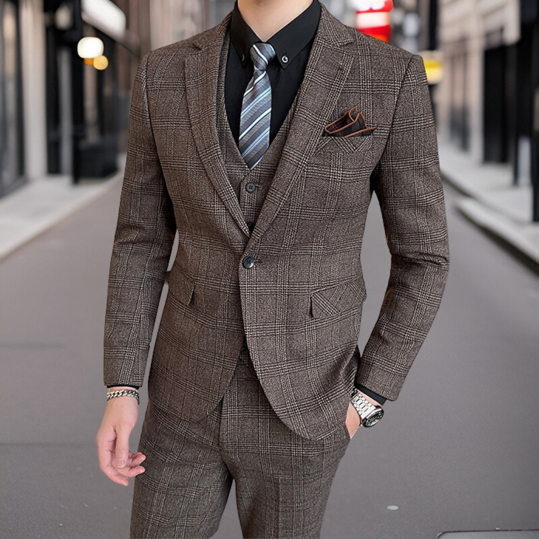 Hubert | Luksus 3-delt rutete dress i 3 deler