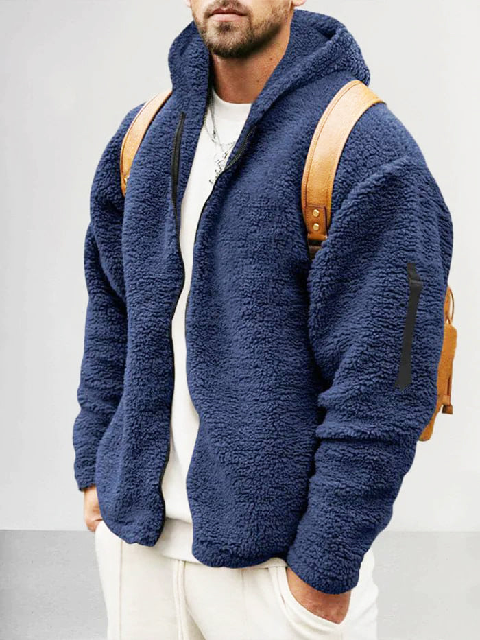 Hettejakke laget av varmende fleece - DAVID