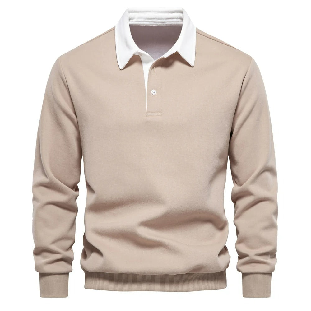 Autumn Polo Sweatshirt Genser for menn