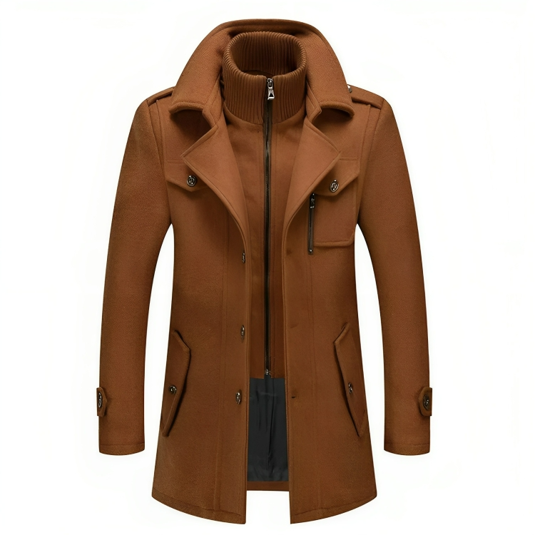Elegant vinter trenchcoat for menn