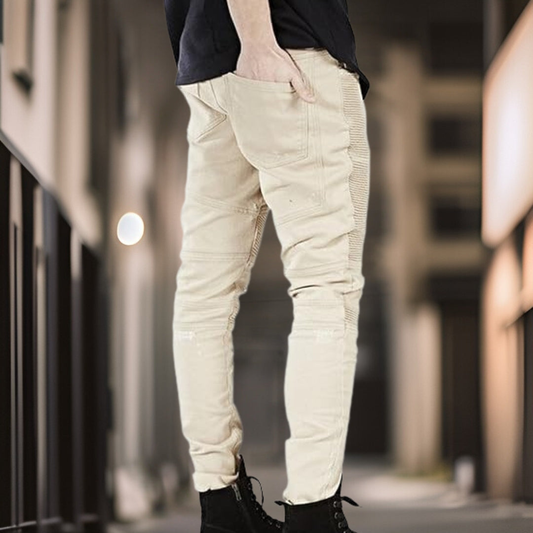 Remy | Stilig bukse i denim med nagler