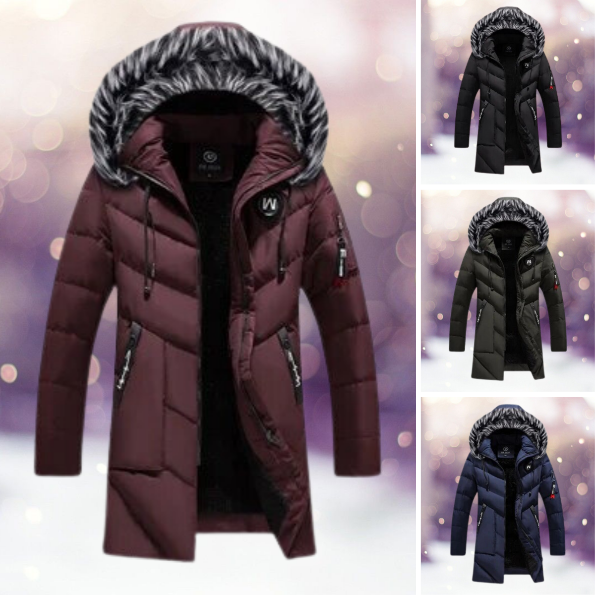 Jurgen - Termoparka vindjakke med pelskrage Classic Coats