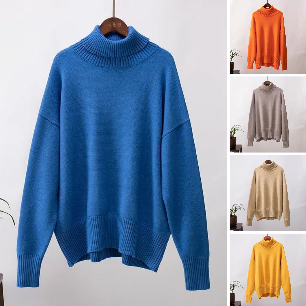 Louise - Elegante, myke og enkle vintage-topper med lange ermer