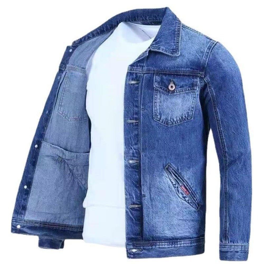 Retro jeansjakke til menn