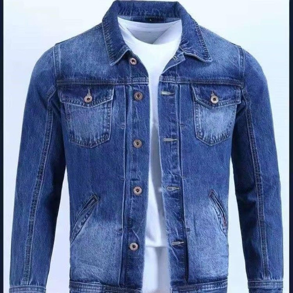 Retro jeansjakke til menn