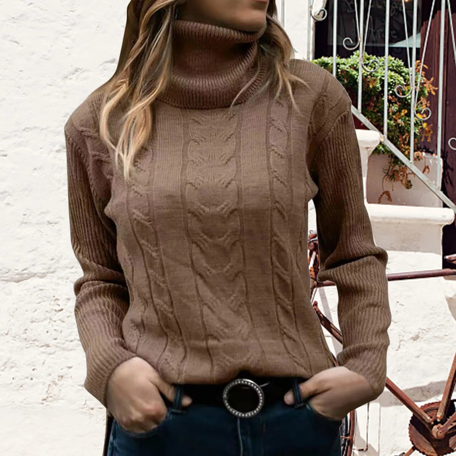 ELLE - Trendy strikket genser