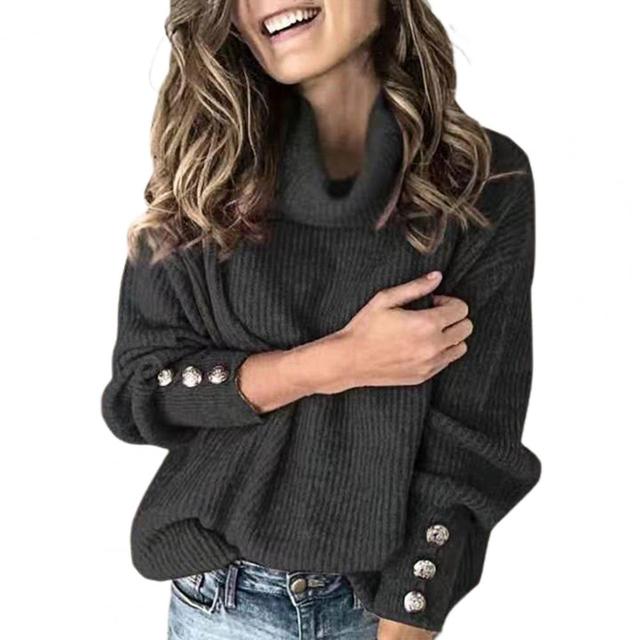 Lia - Oversize genser med rullekrage