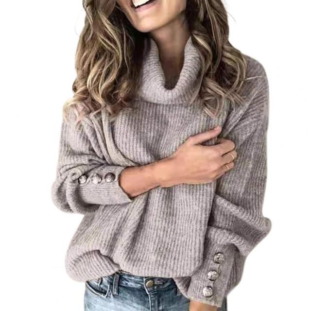 Lia - Oversize genser med rullekrage