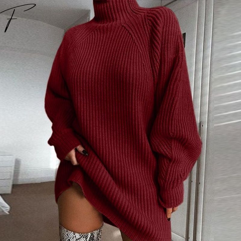 Catharine - Jumperkjole med polohals