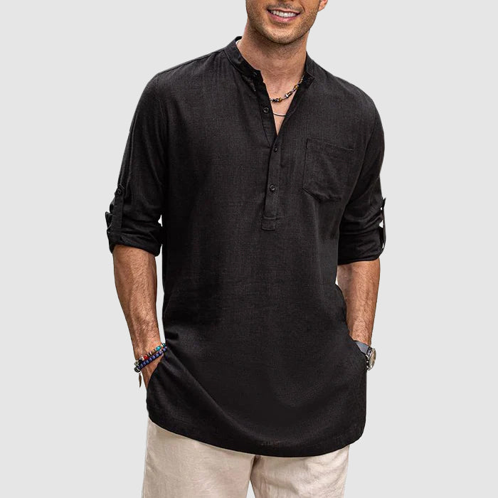 Luxe Beach Henley-skjorte