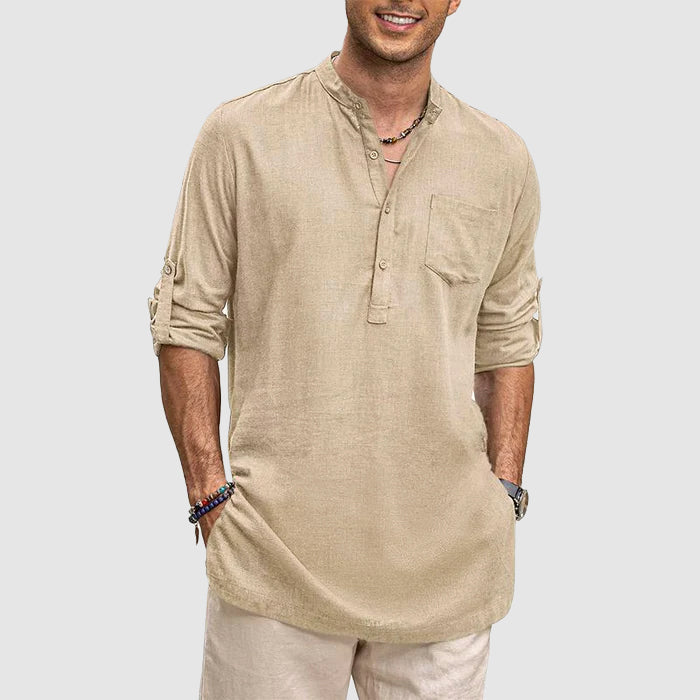 Luxe Beach Henley-skjorte