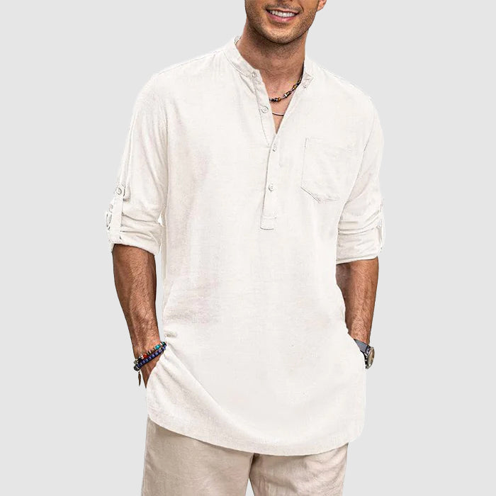 Luxe Beach Henley-skjorte