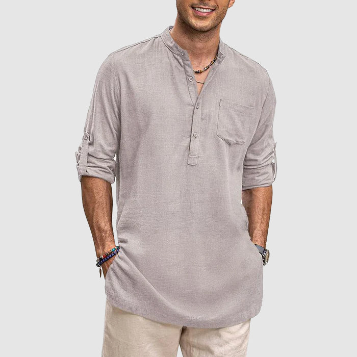Luxe Beach Henley-skjorte