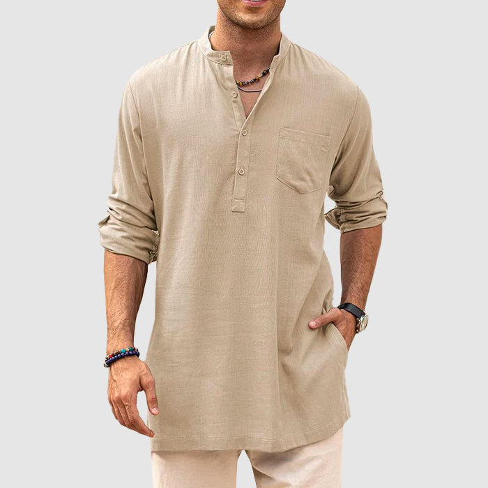 Luxe Beach Henley-skjorte