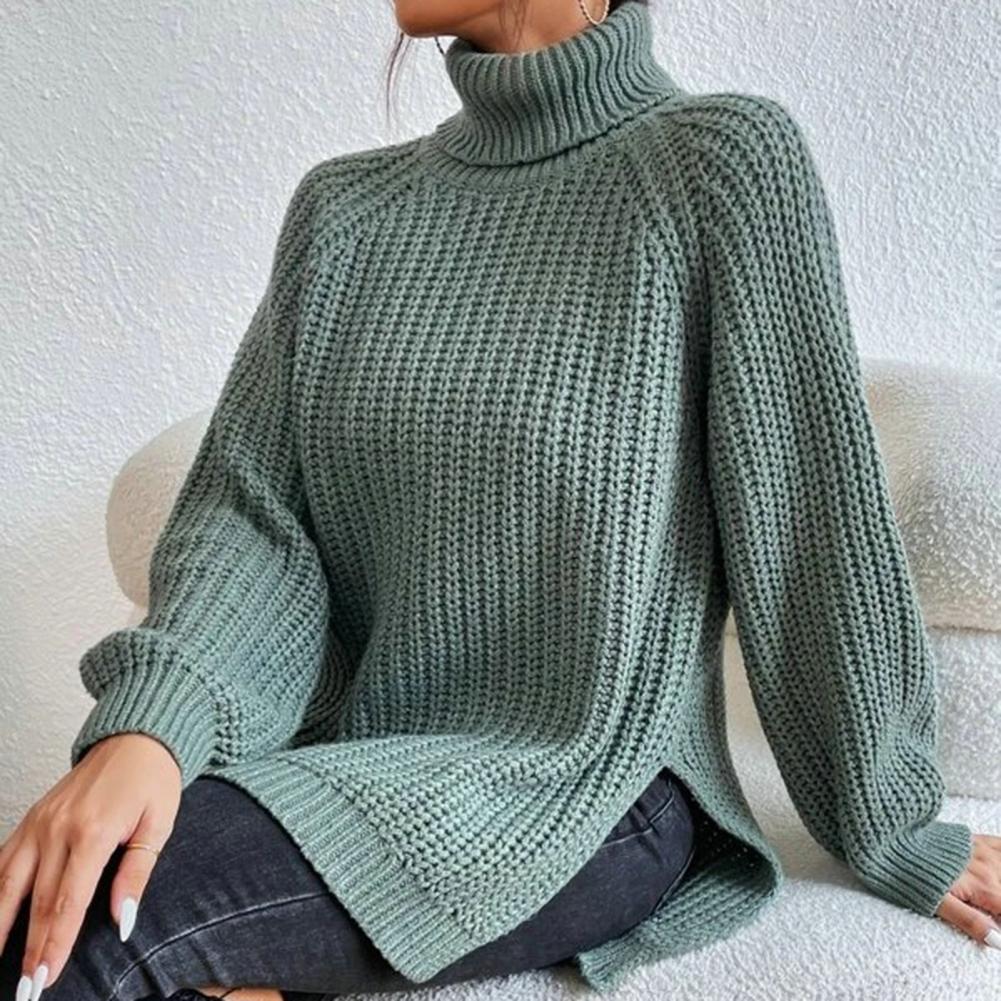KALIYAH - Elegant strikket genser med rullekrage