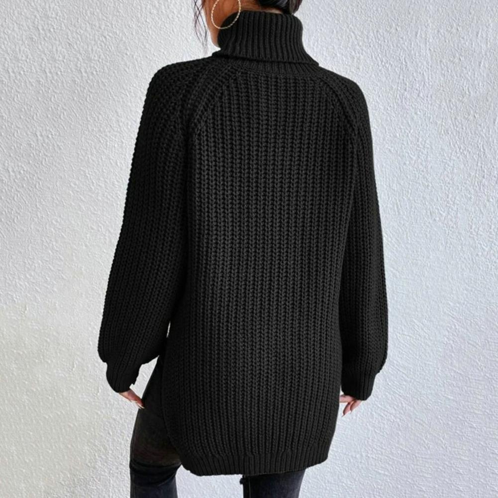 KALIYAH - Elegant strikket genser med rullekrage