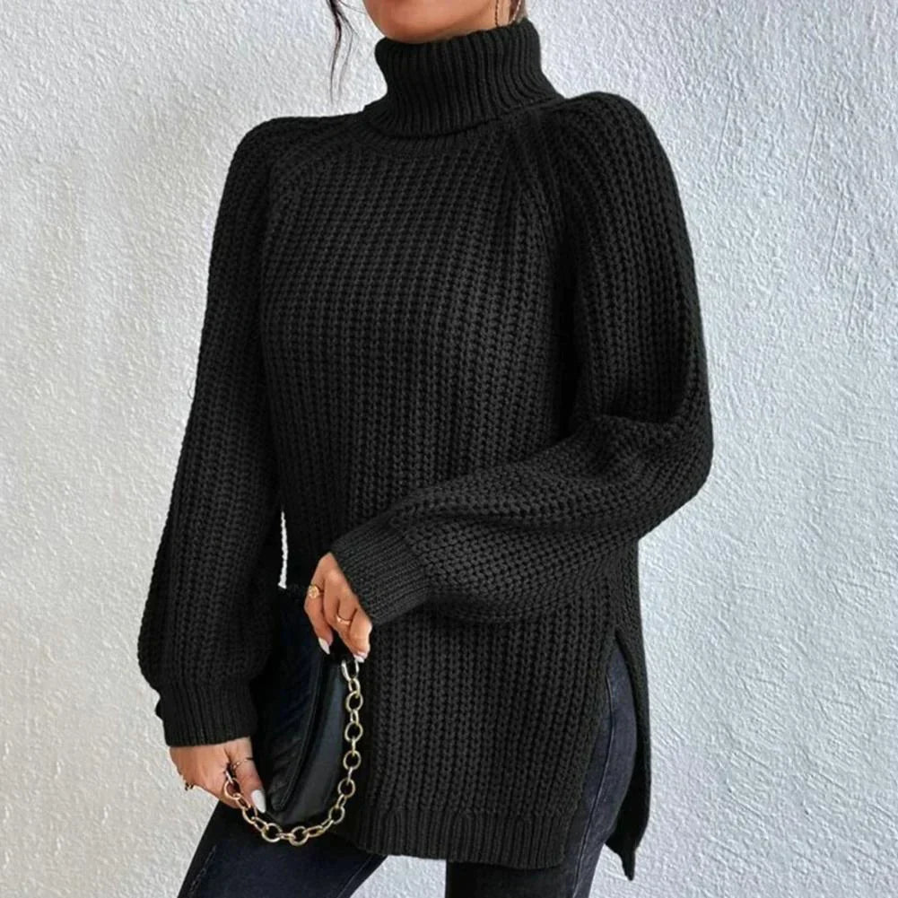 KALIYAH - Elegant strikket genser med rullekrage