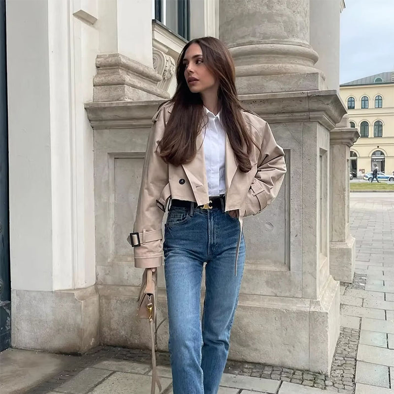 Cropped Trench for kvinner