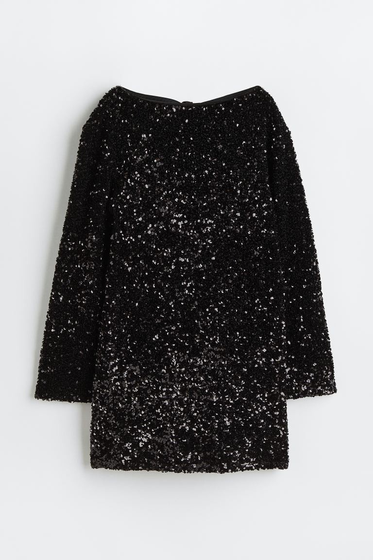 Glitterkjole med sløyfe