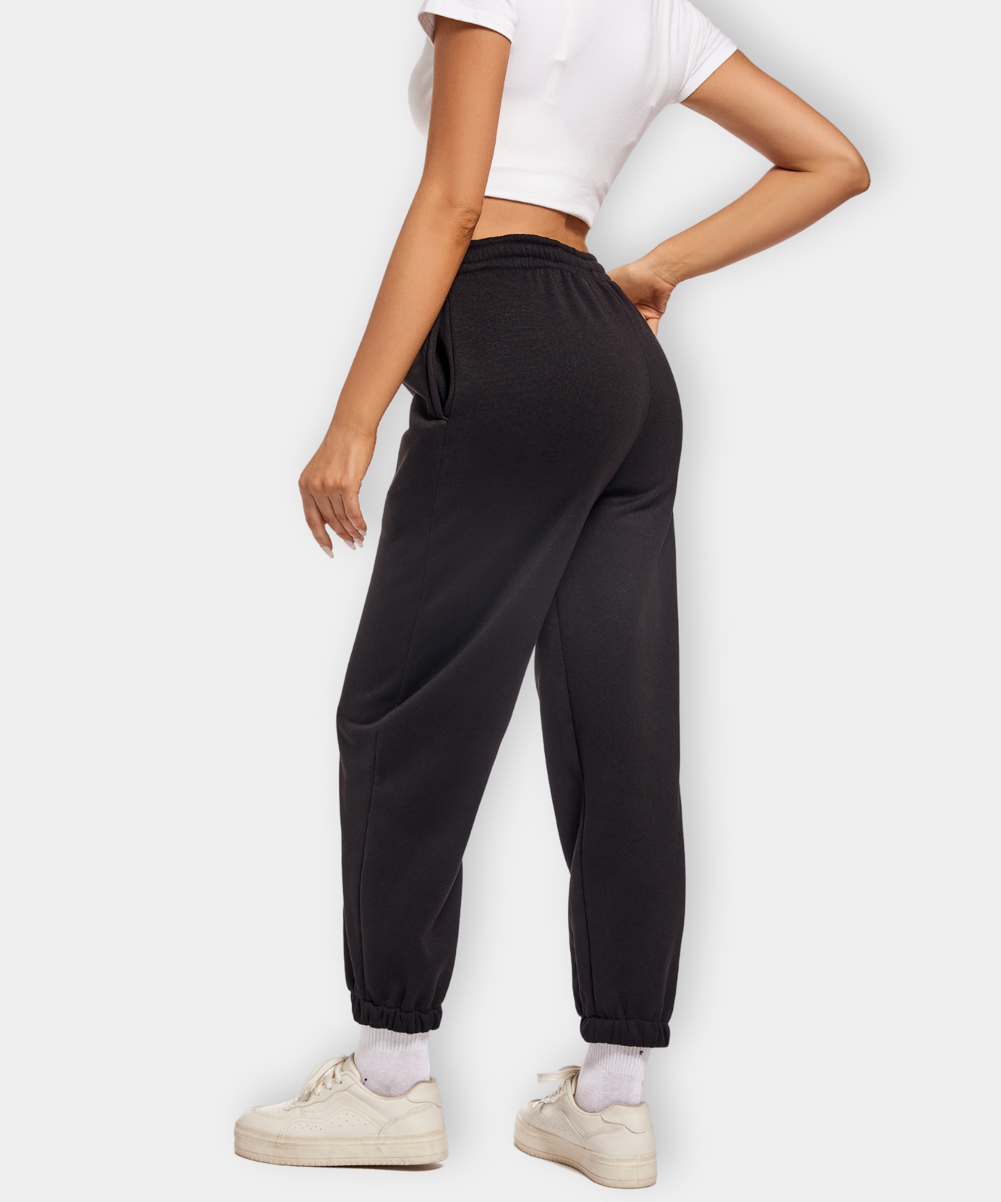 Joggingshorts med høy utringning