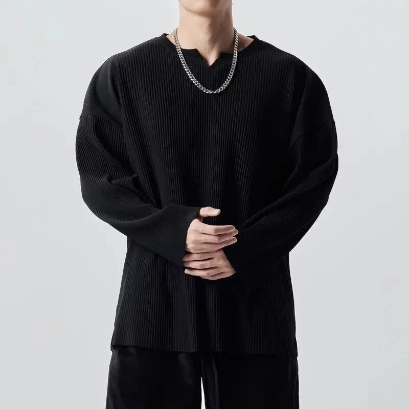 OVERSIZED PLISSERT SKJORTE